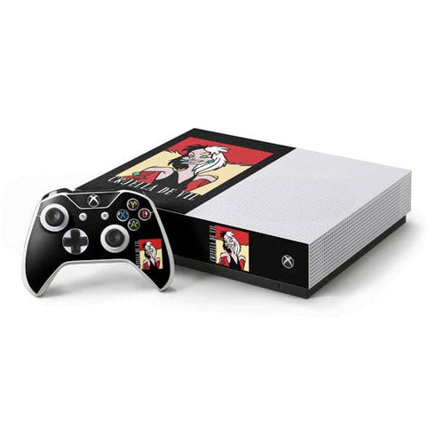 Disney Villains Cruella de Vil Xbox One S All-Digital Edition Bundle Skin
