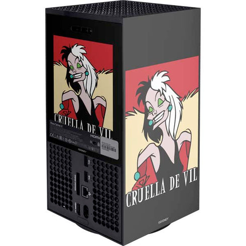 Disney Villains Cruella de Vil Xbox Series X Console Skin
