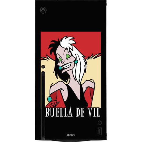 Disney Villains Cruella de Vil Xbox Series X Console Skin