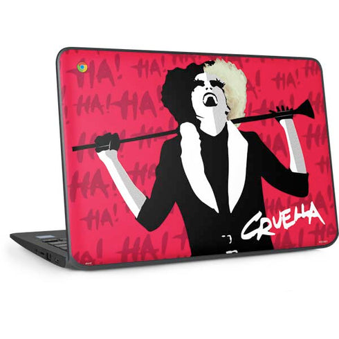 Disney Cruella (2021) Evil Laugh HP Chromebook Skin