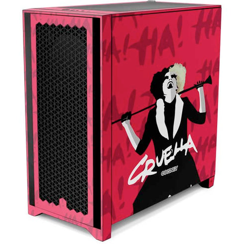 Disney Cruella (2021) Evil Laugh Corsair 4000D Tempered Glass Mid-Tower ATX Case Skin