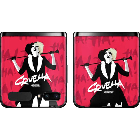 Disney Cruella (2021) Evil Laugh Galaxy Z Flip Skin
