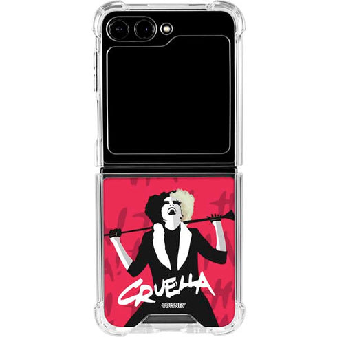 Disney Cruella (2021) Evil Laugh Galaxy Z Flip5 5G Clear Case