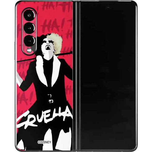 Disney Cruella (2021) Evil Laugh Galaxy Z Fold3 5G Skin