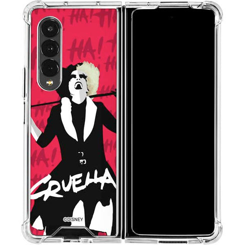 Disney Cruella (2021) Evil Laugh Galaxy Z Fold4 5G Clear Case