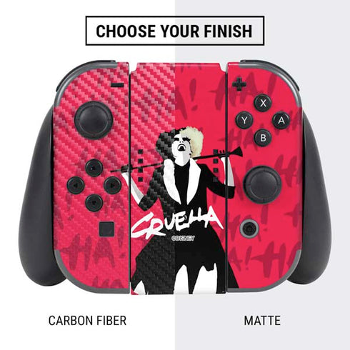Disney Cruella (2021) Evil Laugh Nintendo Switch Bundle Skin