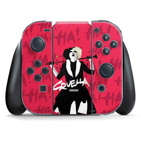 Disney Cruella (2021) Evil Laugh Nintendo Switch (2017-2021) Joy-Con Controller Skin