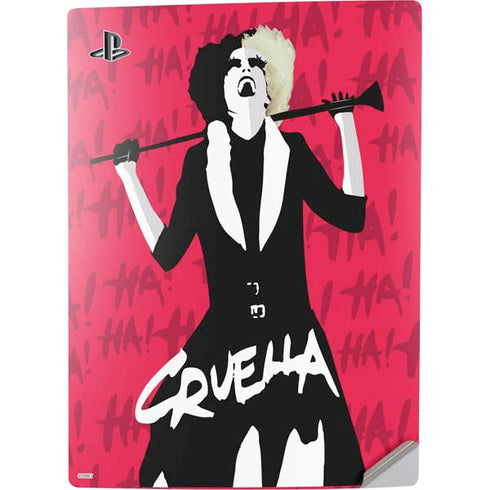 Disney Cruella (2021) Evil Laugh PS5 Digital Edition Console Skin