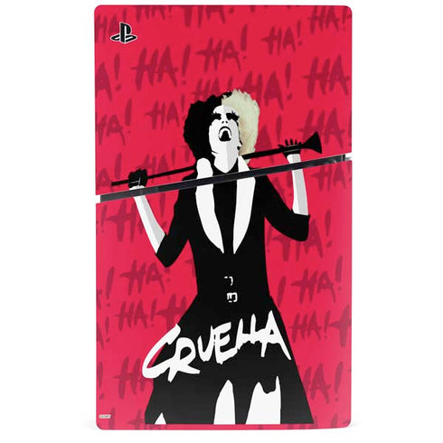 Disney Cruella (2021) Evil Laugh PS5 Slim Disk Bundle Skin