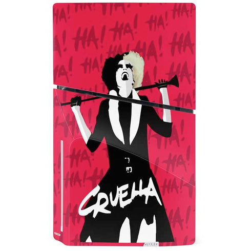 Disney Cruella (2021) Evil Laugh PS5 Slim Disk Bundle Skin