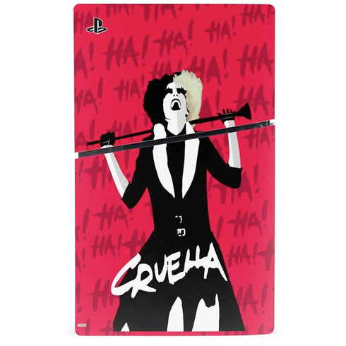 Disney Cruella (2021) Evil Laugh PS5 Slim Digital Edition Console Skin