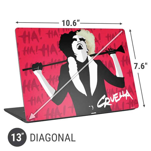 Disney Cruella (2021) Evil Laugh Universal Laptop 13in (10.6 x 7.6in) Skin