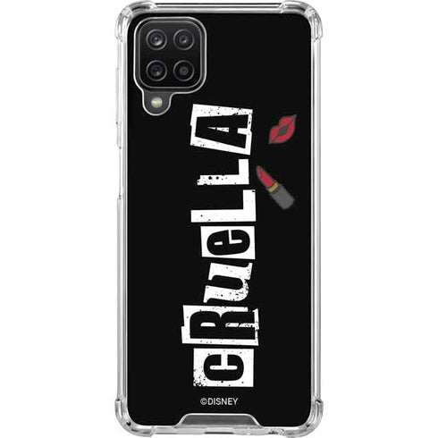Disney Cruella (2021) Logo and Lipstick Galaxy A12 Clear Case