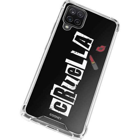 Disney Cruella (2021) Logo and Lipstick Galaxy A12 Clear Case