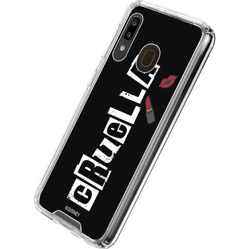 Disney Cruella (2021) Logo and Lipstick Galaxy A30 Clear Case