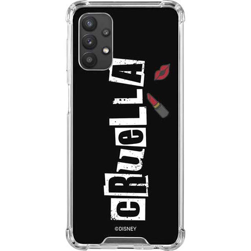 Disney Cruella (2021) Logo and Lipstick Galaxy A32 5G Clear Case