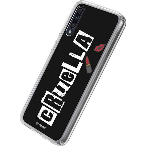 Disney Cruella (2021) Logo and Lipstick Galaxy A50 Clear Case