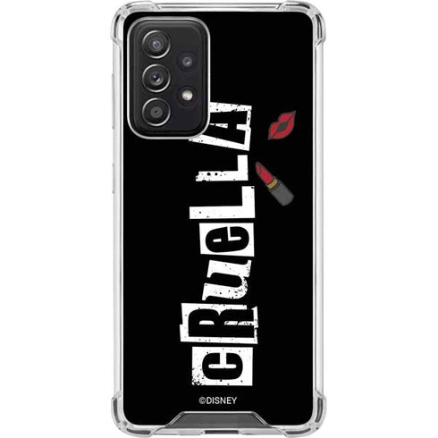 Disney Cruella (2021) Logo and Lipstick Galaxy A52 5G Clear Case