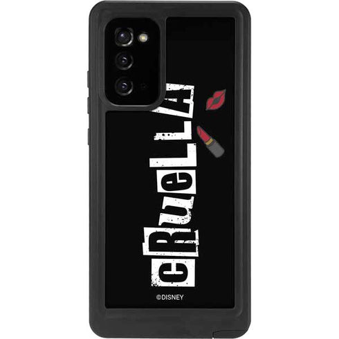 Disney Cruella (2021) Logo and Lipstick Galaxy Note20 5G Waterproof Case