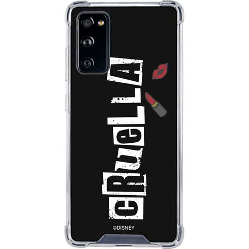 Disney Cruella (2021) Logo and Lipstick Galaxy S20 FE Clear Case