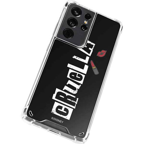 Disney Cruella (2021) Logo and Lipstick Galaxy S21 Ultra 5G Clear Case