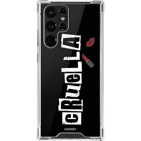 Disney Cruella (2021) Logo and Lipstick Galaxy S22 Ultra Clear Case
