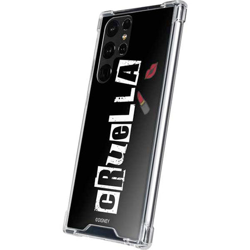 Disney Cruella (2021) Logo and Lipstick Galaxy S22 Ultra Clear Case