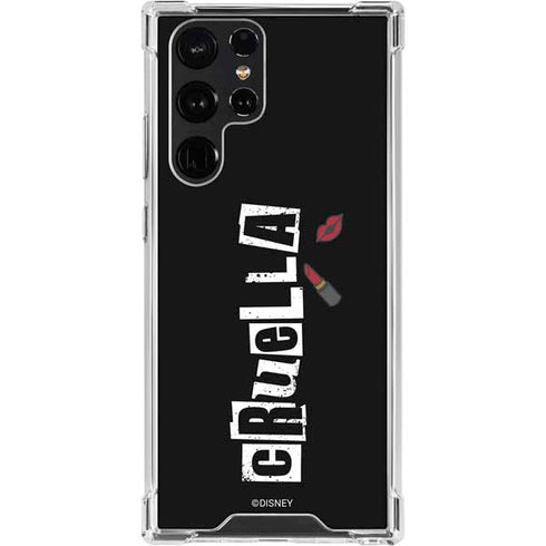 Disney Cruella (2021) Logo and Lipstick Galaxy S24 Ultra Clear Case
