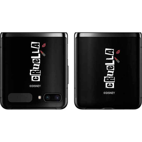 Disney Cruella (2021) Logo and Lipstick Galaxy Z Flip Skin