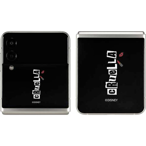 Disney Cruella (2021) Logo and Lipstick Galaxy Z Flip3 5G Skin