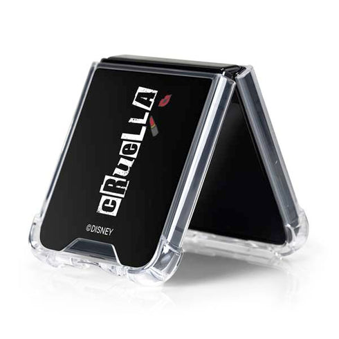 Disney Cruella (2021) Logo and Lipstick Galaxy Z Flip5 5G Clear Case
