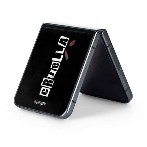 Disney Cruella (2021) Logo and Lipstick Galaxy Z Flip5 5G Skin