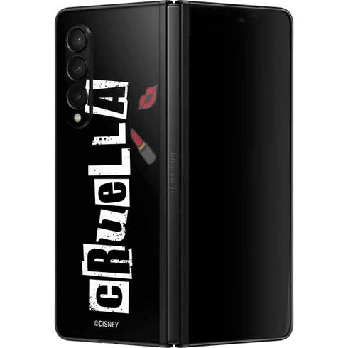 Disney Cruella (2021) Logo and Lipstick Galaxy Z Fold3 5G Skin