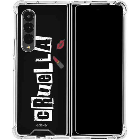 Disney Cruella (2021) Logo and Lipstick Galaxy Z Fold4 5G Clear Case