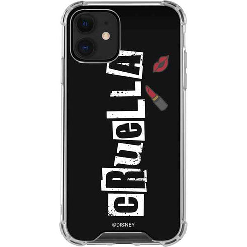 Disney Cruella (2021) Logo and Lipstick iPhone 12 Mini Clear Case