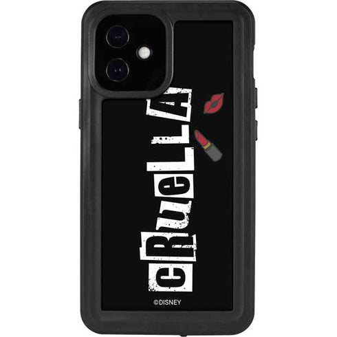 Disney Cruella (2021) Logo and Lipstick iPhone 12 Mini Waterproof Case
