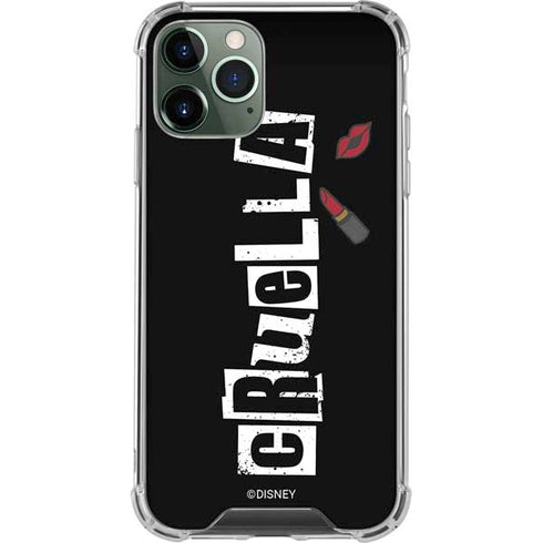 Disney Cruella (2021) Logo and Lipstick iPhone 12 Pro Clear Case