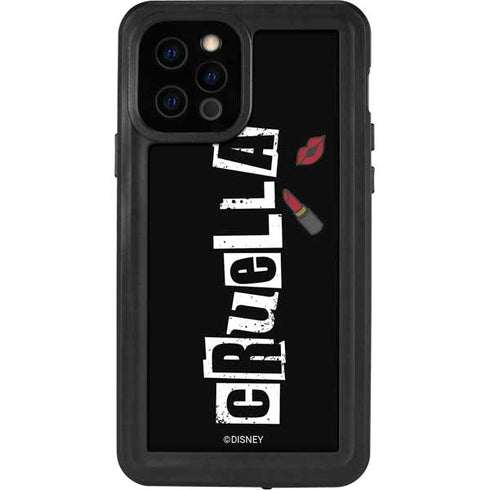 Disney Cruella (2021) Logo and Lipstick iPhone 12 Pro Waterproof Case