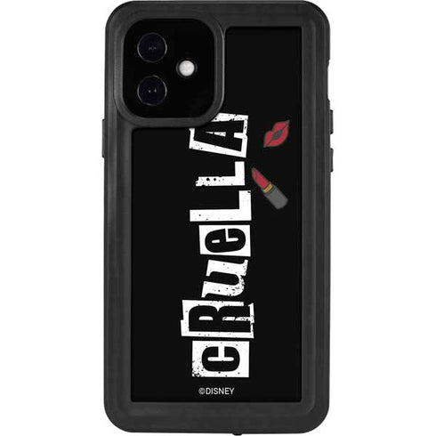 Disney Cruella (2021) Logo and Lipstick iPhone 12 Waterproof Case