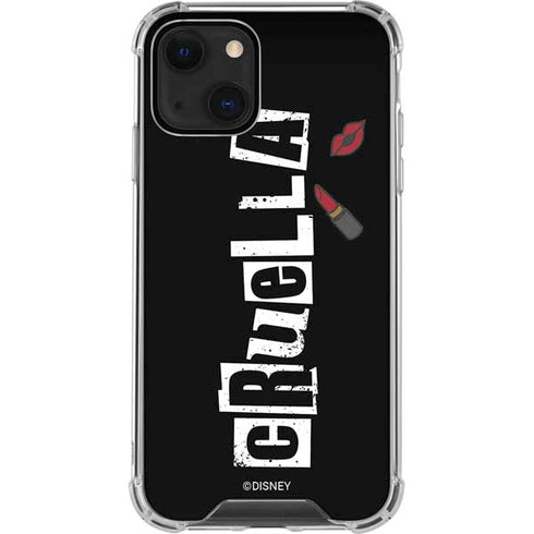 Disney Cruella (2021) Logo and Lipstick iPhone 13 Mini Clear Case
