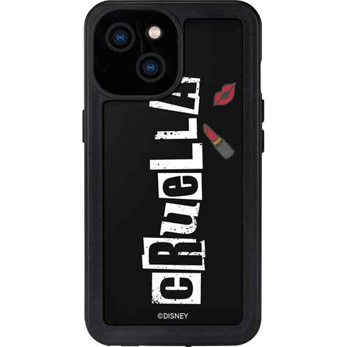 Disney Cruella (2021) Logo and Lipstick iPhone 13 Mini Waterproof Case