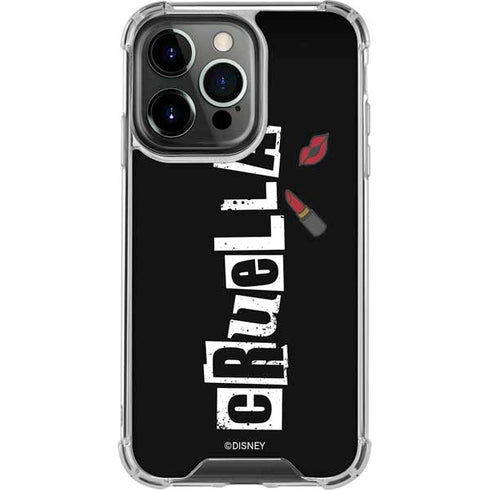 Disney Cruella (2021) Logo and Lipstick iPhone 15 Pro Clear Case