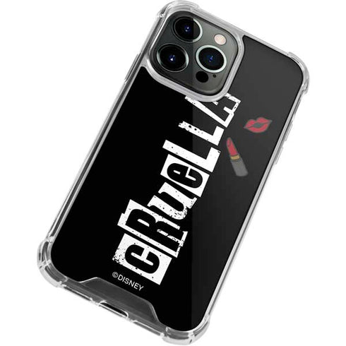 Disney Cruella (2021) Logo and Lipstick iPhone 15 Pro Max Clear Case