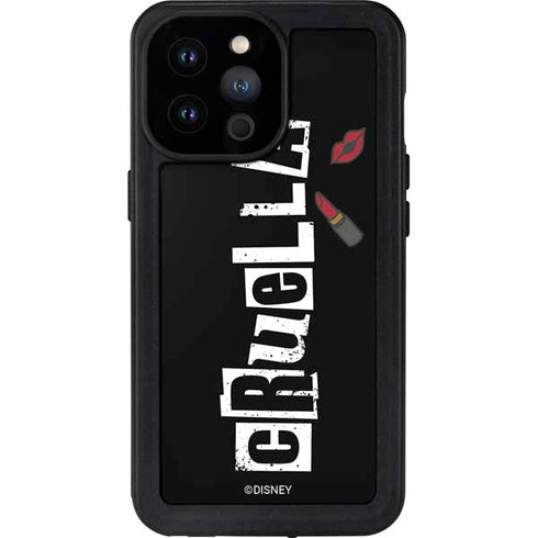 Disney Cruella (2021) Logo and Lipstick iPhone 14 Pro Max Waterproof Case