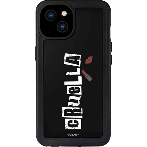 Disney Cruella (2021) Logo and Lipstick iPhone 15 Plus Waterproof Case