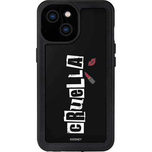 Disney Cruella (2021) Logo and Lipstick iPhone 15 Waterproof Case