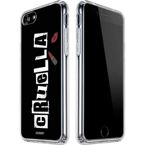 Disney Cruella (2021) Logo and Lipstick iPhone SE (2nd & 3rd Gen) Clear Case