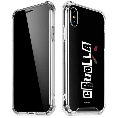 Disney Cruella (2021) Logo and Lipstick iPhone XS Max Clear Case