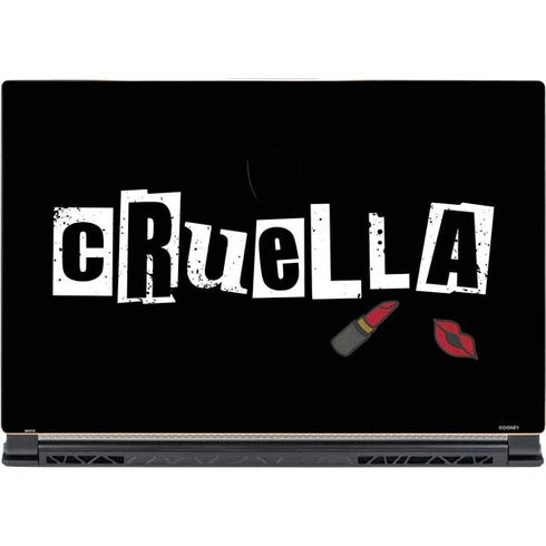 Disney Cruella (2021) Logo and Lipstick MSI GS65 Stealth Laptop Skin