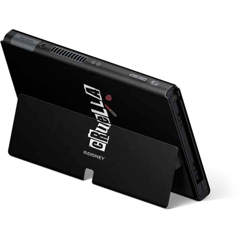 Disney Cruella (2021) Logo and Lipstick Nintendo Switch OLED (2021) Skin